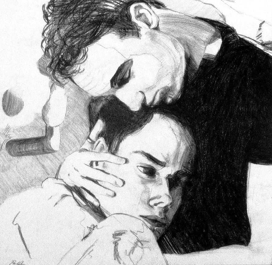 Cradle My Heavy Heart Drawing by Rene Capone