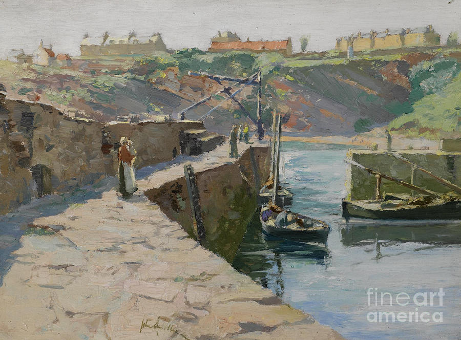 Crail Harbour Painting by MotionAge Designs