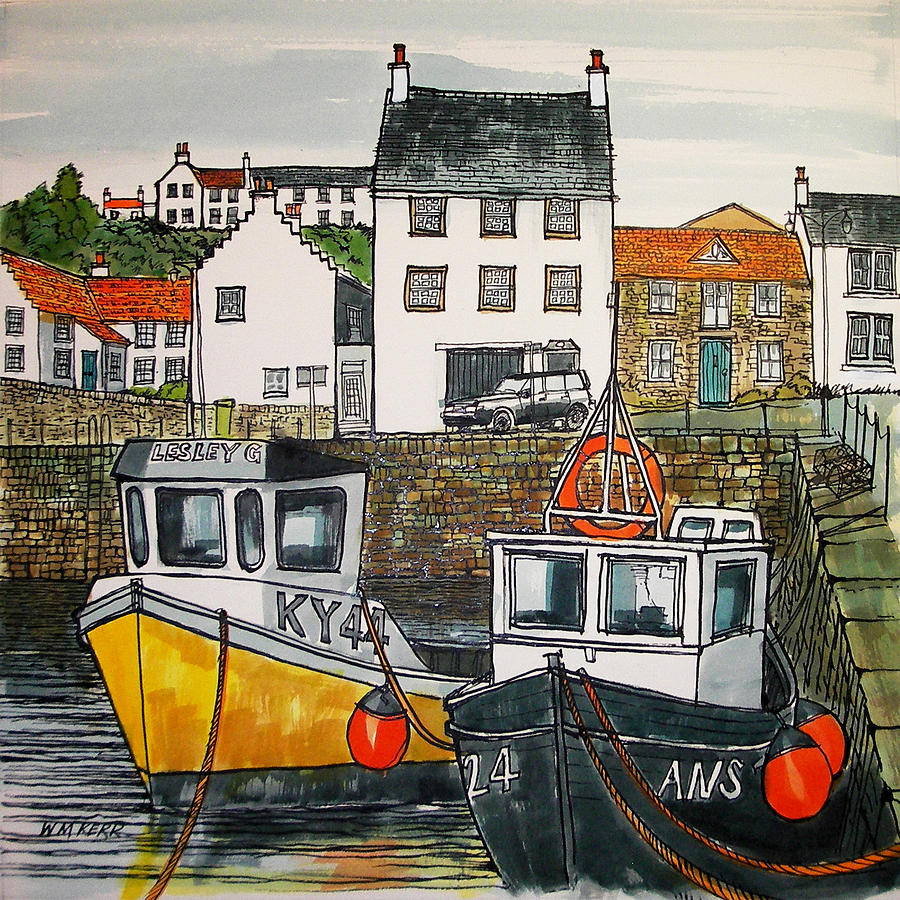 Crail Painting - Crail Harbour, Scotland by William McLean Kerr Crail Painting - Crail Harbour, Scotland by William McLean Kerr