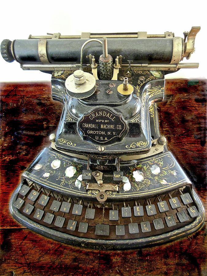 Vintage Photograph - Crandall Type Writer 1893 by Joan Reese