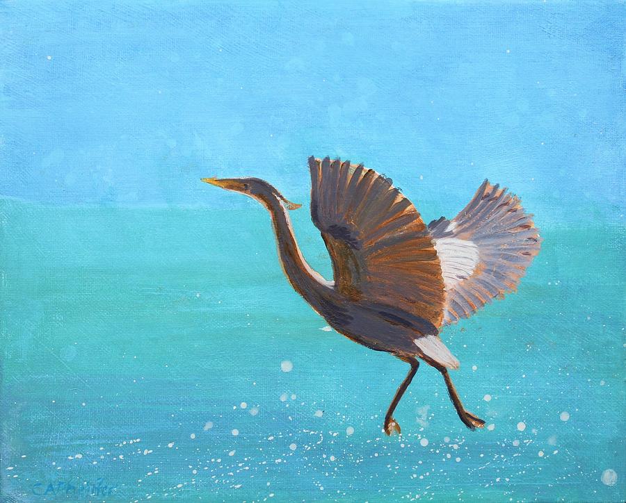 Beautiful Blue Heron Painting by Colleen Pheiffer | Fine Art America