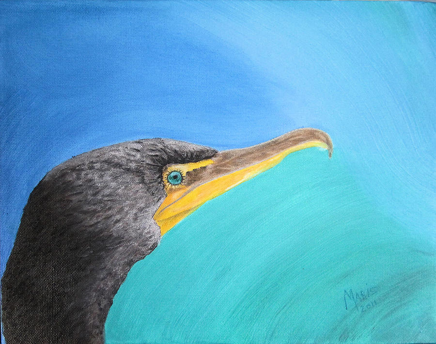 Cranes Head Painting by Maris Sherwood