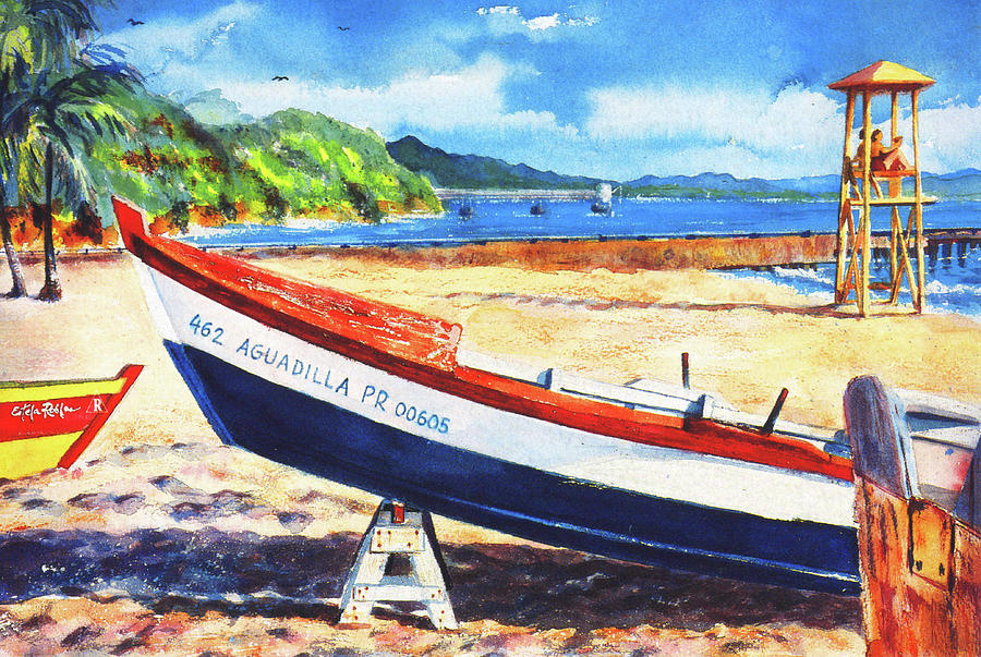 Crash Boat Beach Painting by Estela Robles