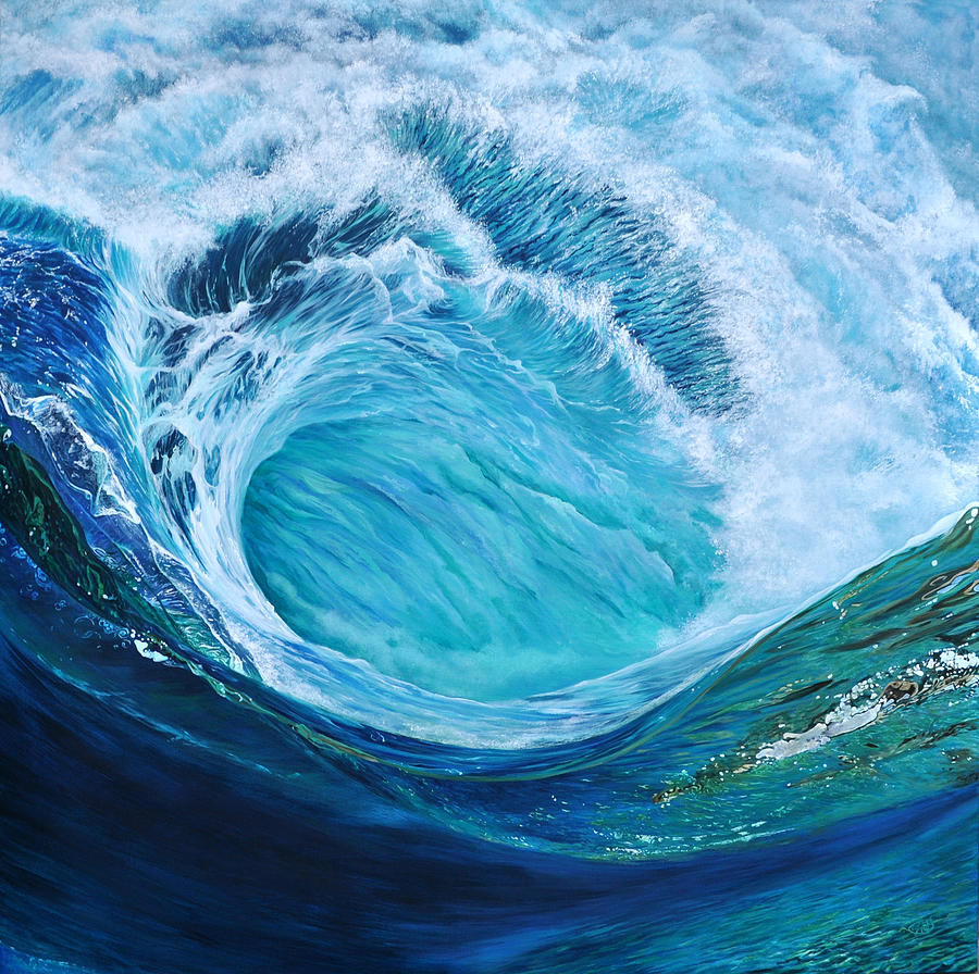 Seascape Painting - Crash by Jessica Tookey