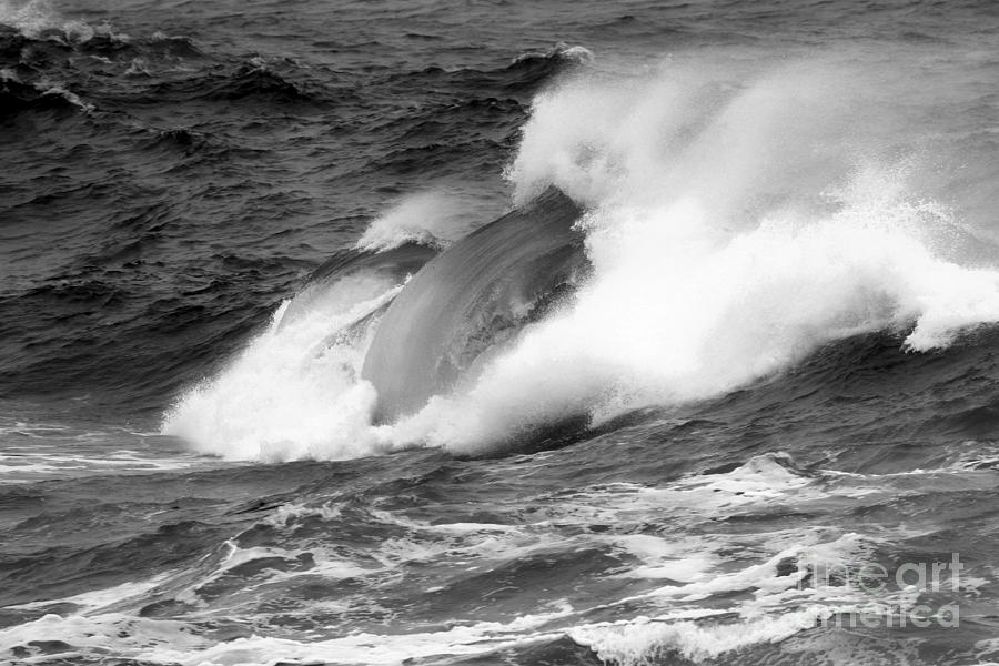 Crashing Swells Black And White Photograph by Adam Jewell