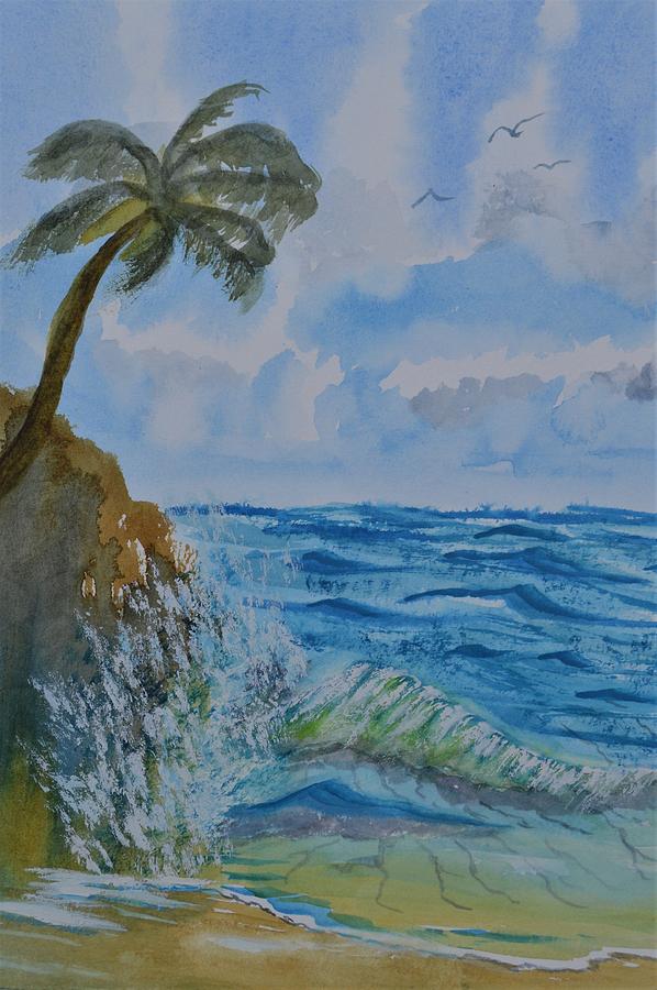 Crashing Wave 2 Painting by Warren Thompson