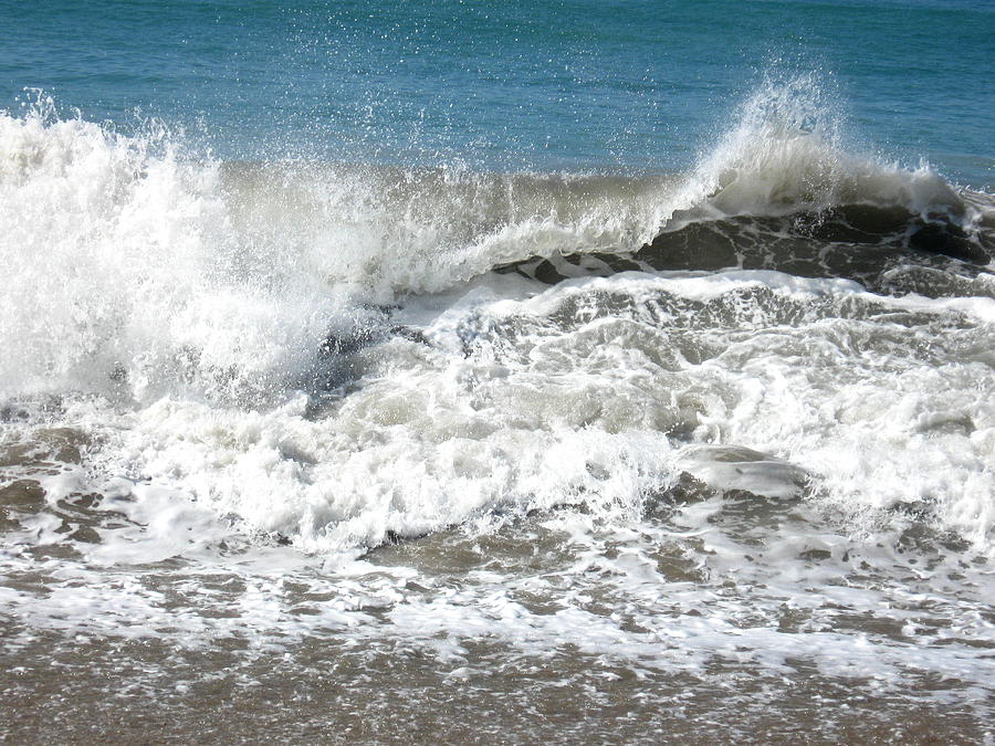 Seascape Photograph - Crashing Wave by Christie Starr Featherstone