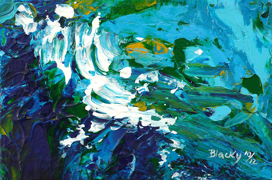 Crashing Wave Painting by Donna Blackhall
