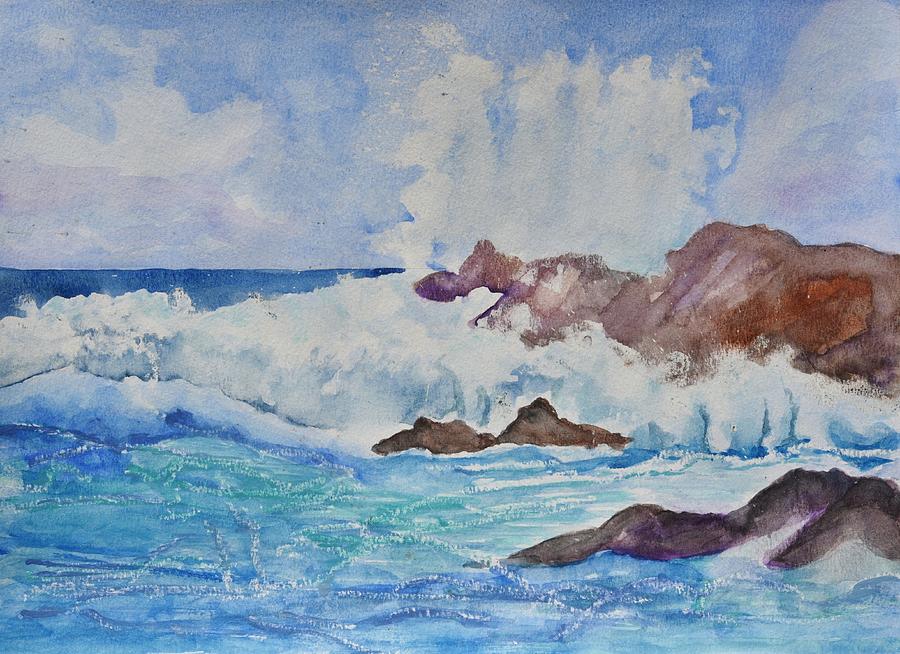 Crashing Wave I Painting by Linda Brody