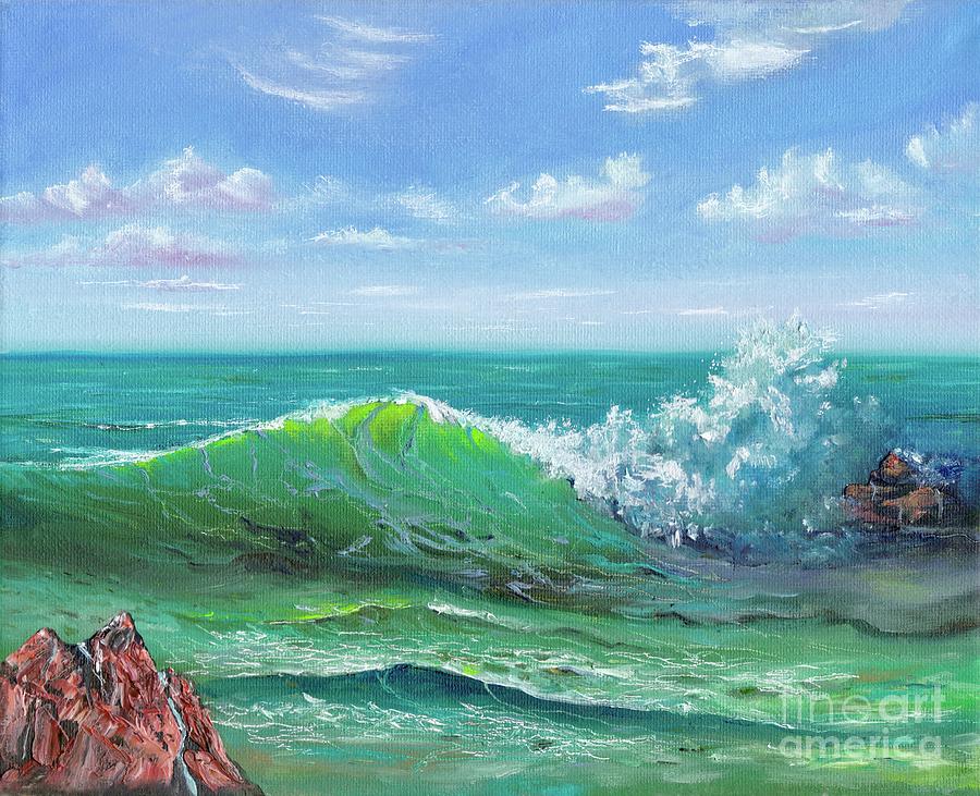 Crashing Wave Painting by Mary Scott