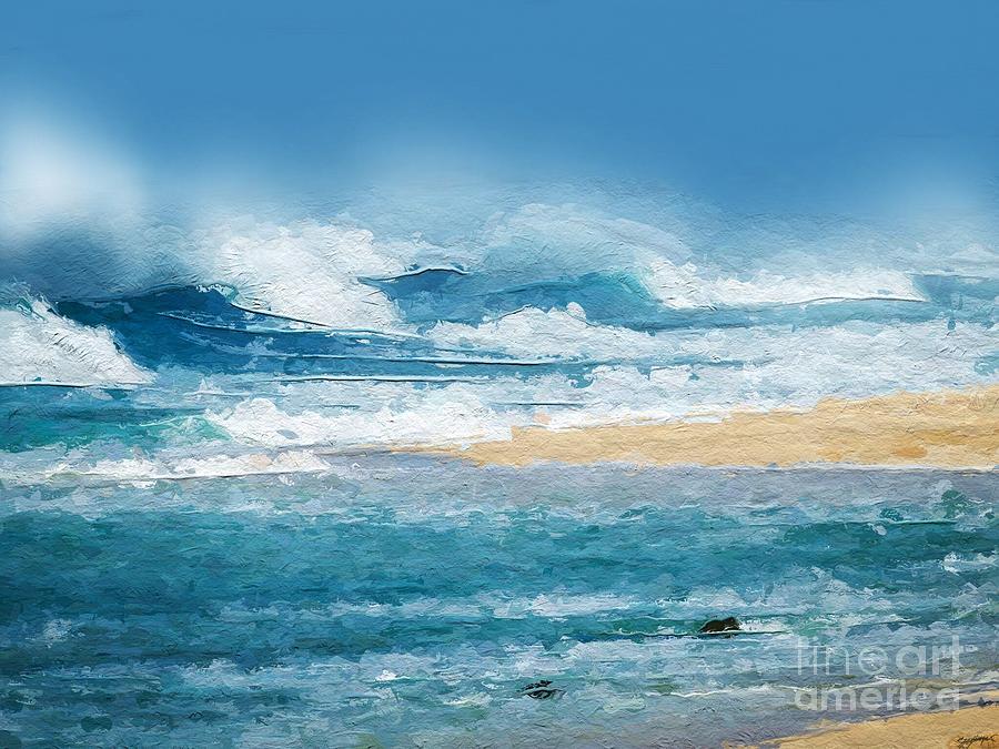 Crashing waves Digital Art by Anthony Fishburne