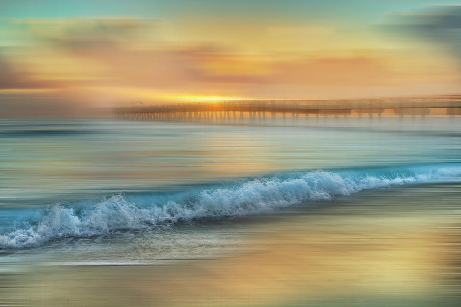 Crashing Waves at Sunrise Dreamscape Photograph by Debra and Dave Vanderlaan
