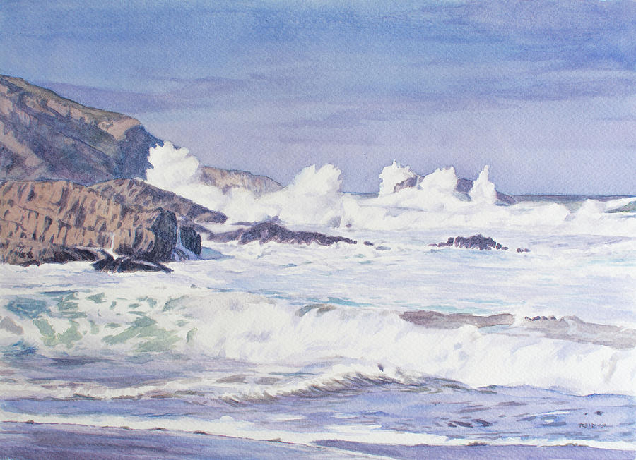 Crashing Waves Painting by Christopher Reid