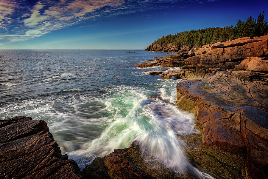 Acadia National Park Photograph - Crashing Waves in Acadia National Park by Rick Berk