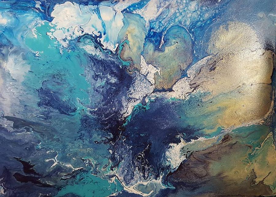 Crashing Waves Painting by Jessica Lee - Fine Art America