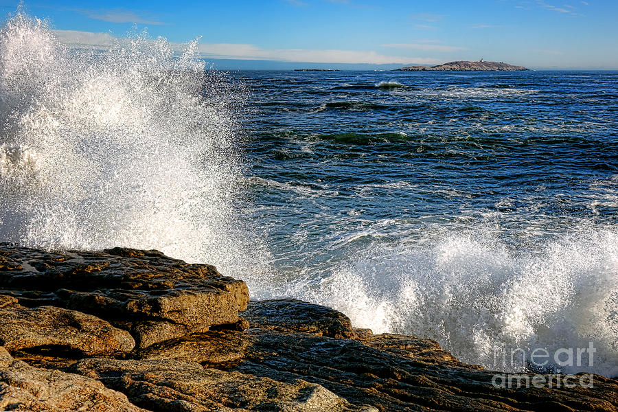 Crashing Waves on Fox Island Photograph by Olivier Le Queinec