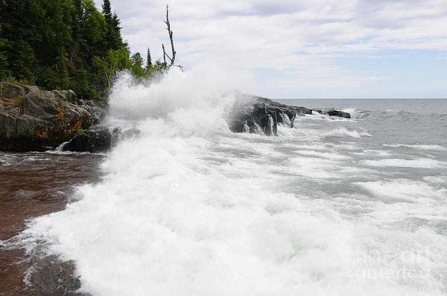 Crashing Waves on Superior Photograph by Sandra Updyke