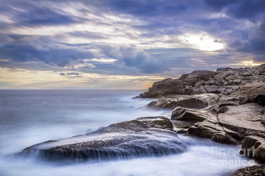 Sunset Photograph - Crashing Waves on the Coast, Prospect, Nova Scotia #2 by Mike Organ