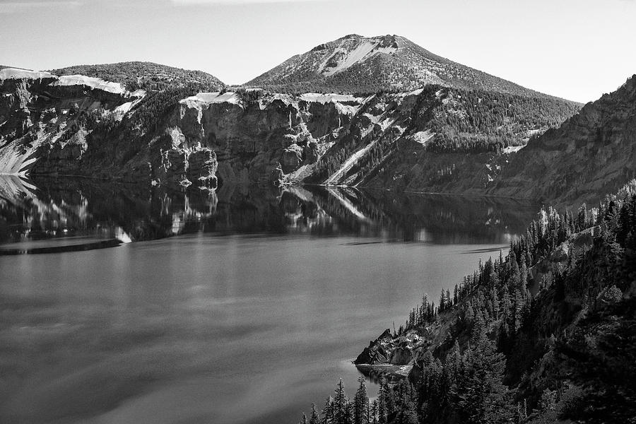 Crater Lake 5 Black and White Photograph by Frank Wilson