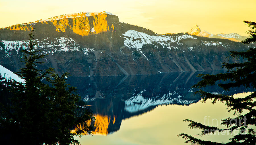 Winter Photograph - Crater Lake 7 by Nick Boren
