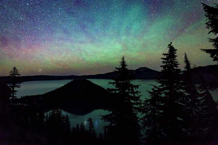 Crater Lake Airglow Photograph by Cat Connor