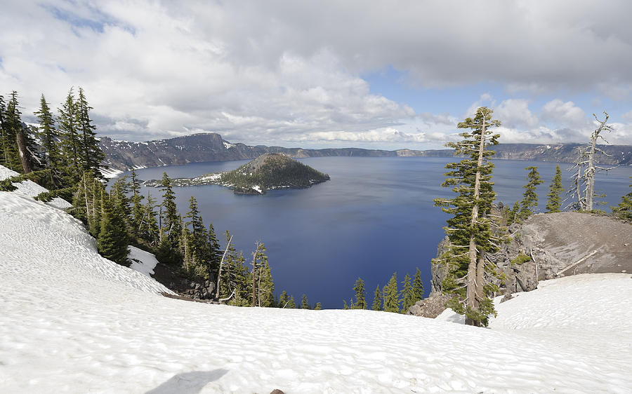 Crater Lake Cloud and Shadow Photograph by Harold Piskiel