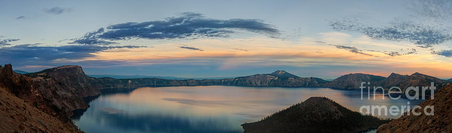 Crater Lake Evening Photograph by Beve Brown-Clark Photography