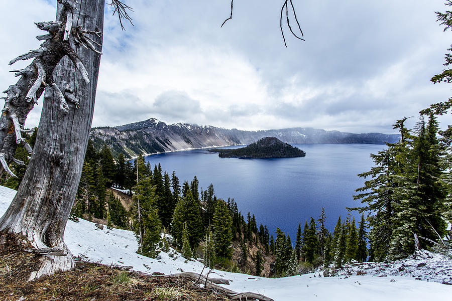 National Parks Photograph - Crater Lake in spring by Michael Parks