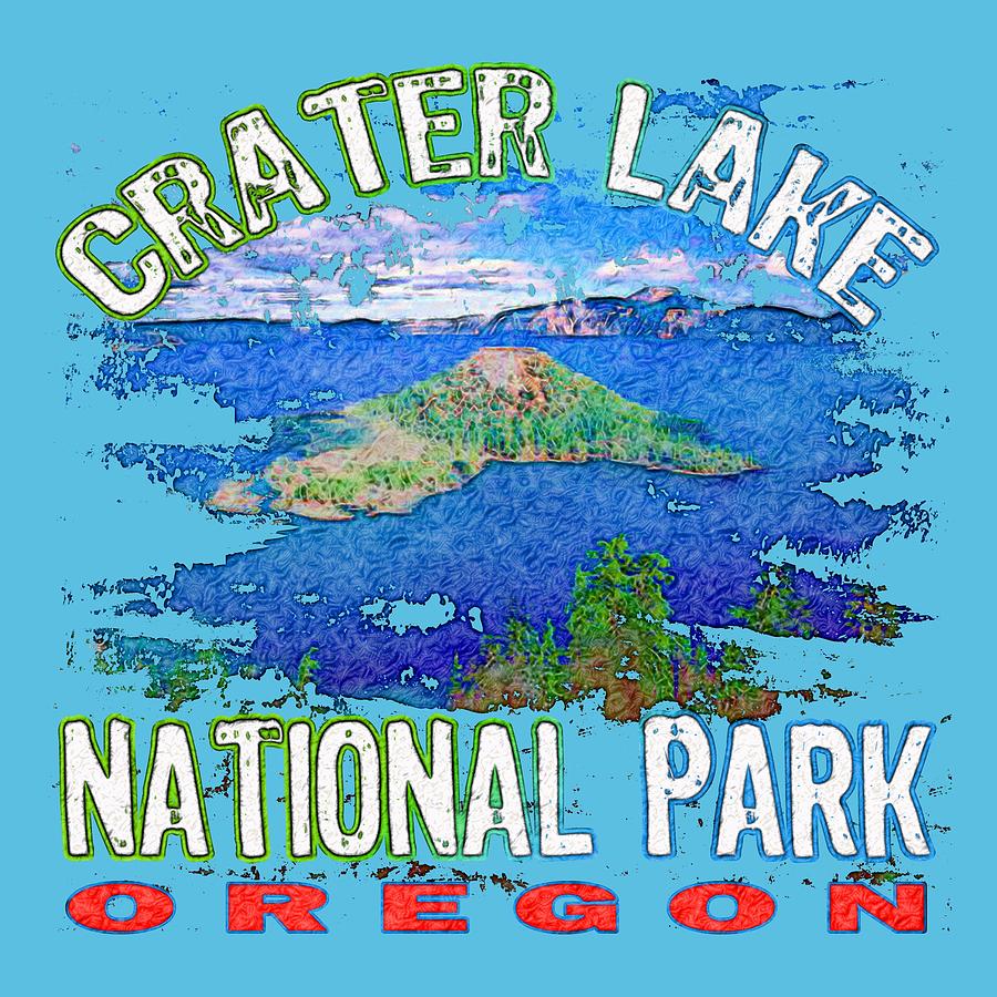 Crater Lake National Park Digital Art by David G Paul