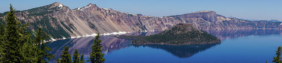 Crater Lake Oregon Panorama Photograph by Lawrence S Richardson Jr