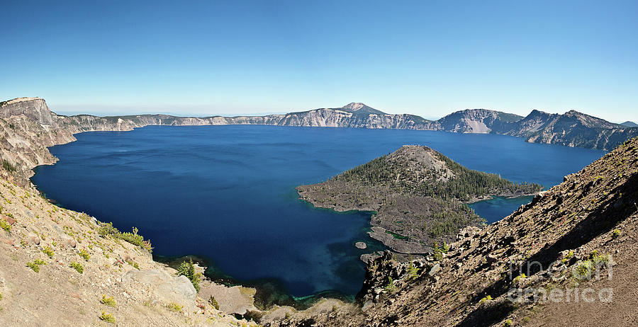 Crater Lake Panoramic Photograph by Scott Pellegrin