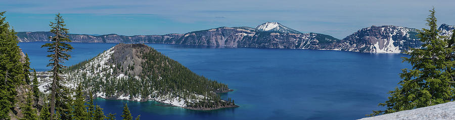 Crater Lake - spring on the mountain Photograph by David Lee