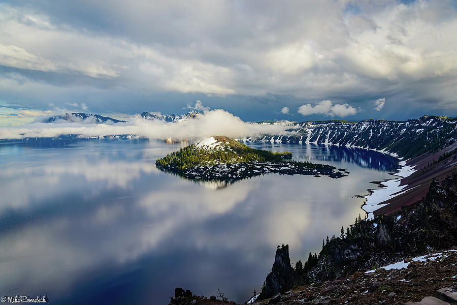 Crater Lake Storm Photograph by Mike Ronnebeck