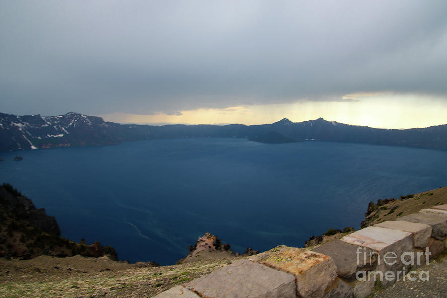Crater Lake Storm Photograph by Suzanne Luft