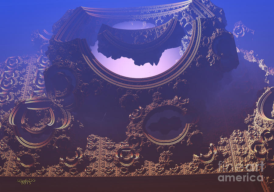 Abstract Digital Art - Crater by Melissa Messick