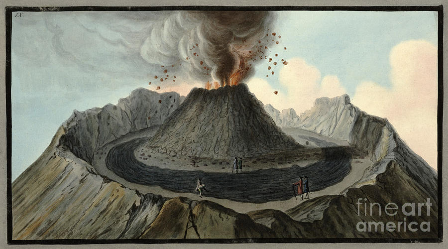 Crater Of Mount Vesuvius, Before 1767 Photograph by Wellcome Images
