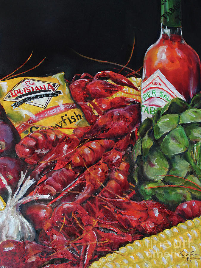 New Orleans Painting - Crawfish Boil by Kristine Kainer