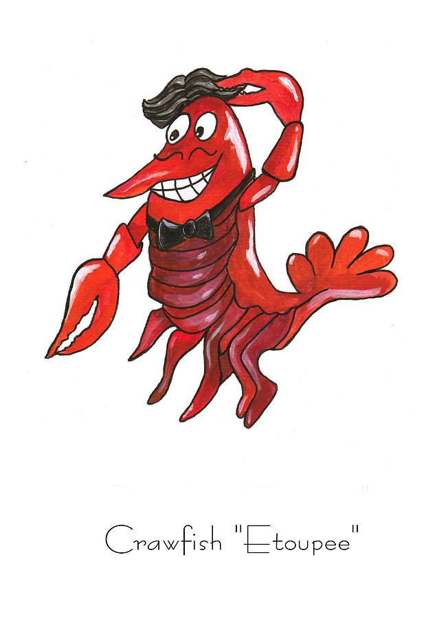 Crawfish Painting - Crawfish Etoupee by Elaine Hodges