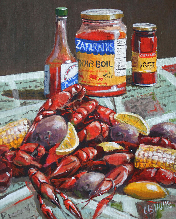 New Orleans Painting - Crawfish Season by CB Hume