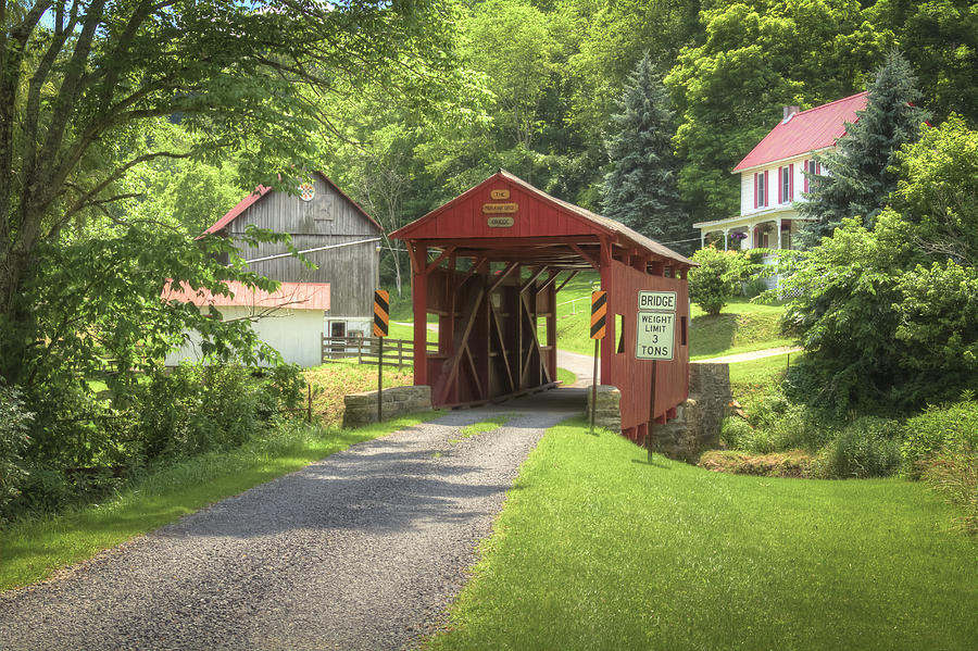 Crawford Covered Bridge Photograph by Jack R Perry