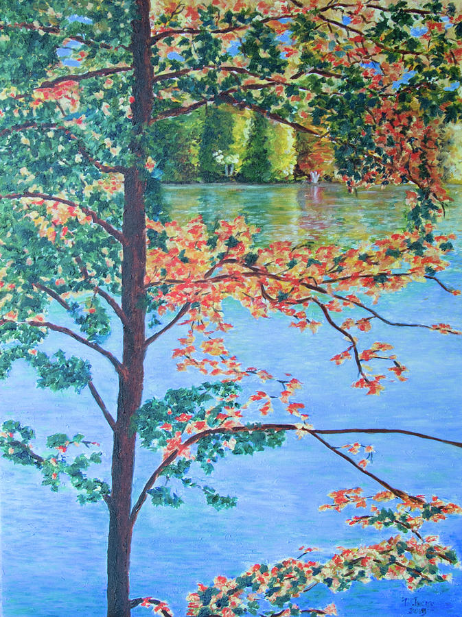 Crawford Lake ON Painting by Milly Tseng