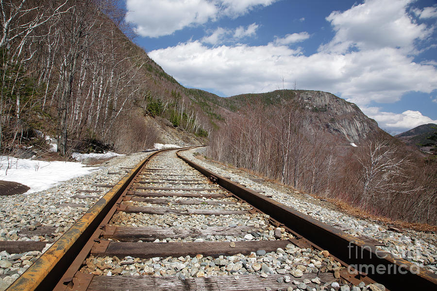 Nature Photograph - Crawford Notch State Park - Maine Central Railroad by Erin Paul Donovan