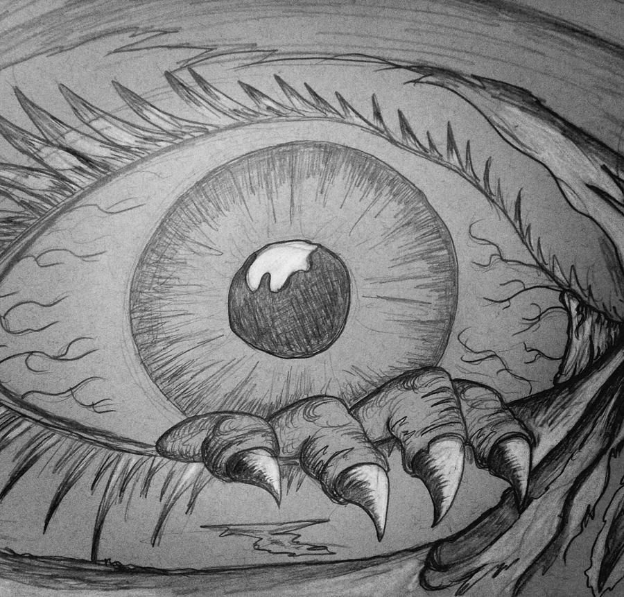 Crawling Through Eye Drawing by Jake DeMaio - Fine Art America