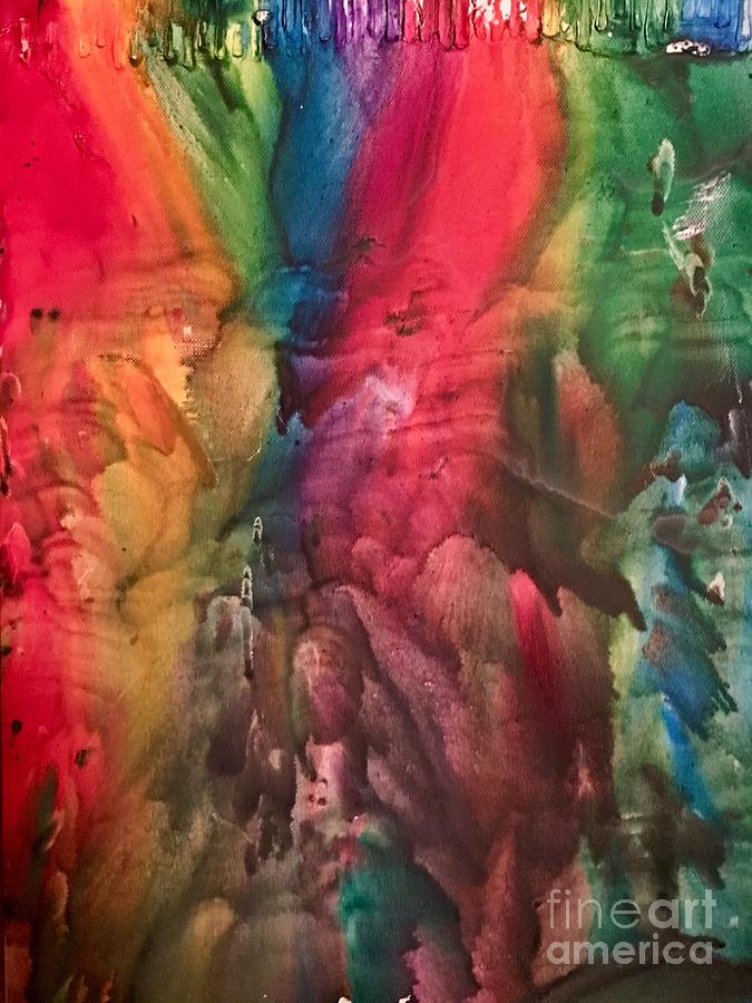 Crayon Rainbow Painting