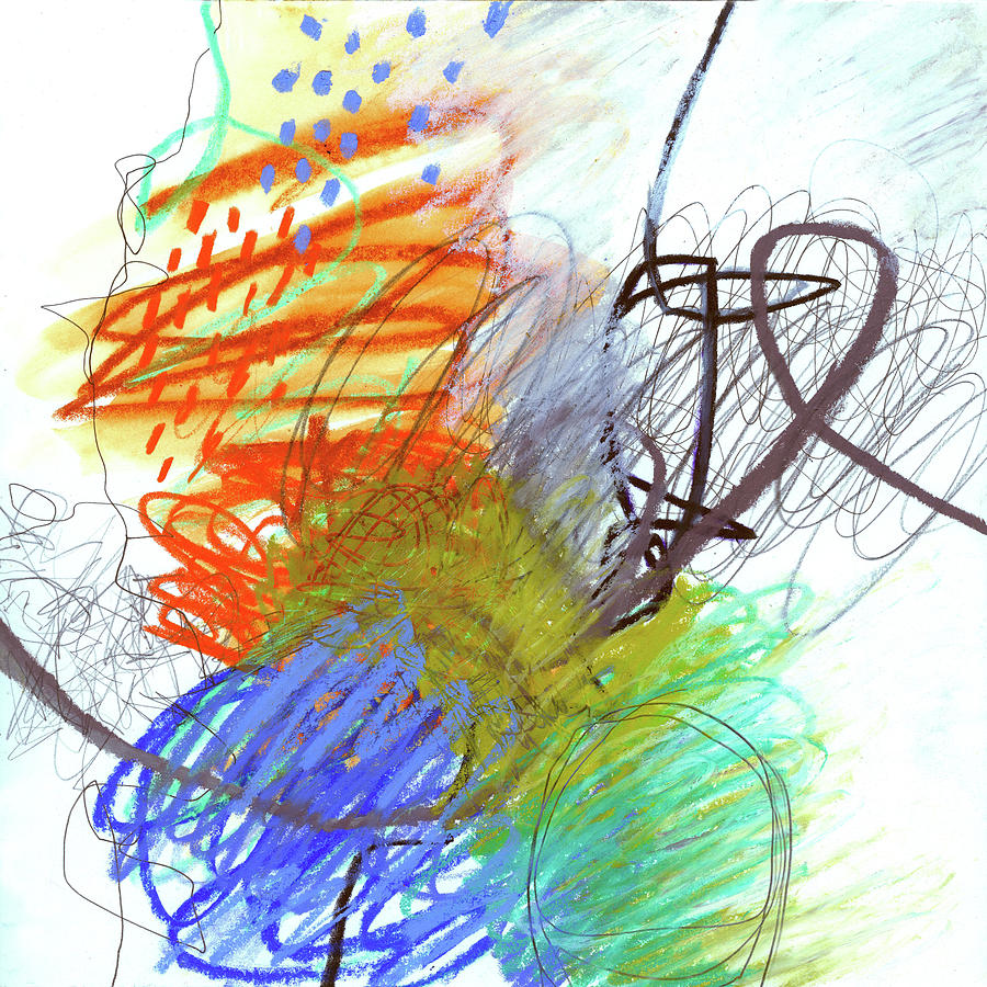 Crayon Scribble #4 Painting by Jane Davies