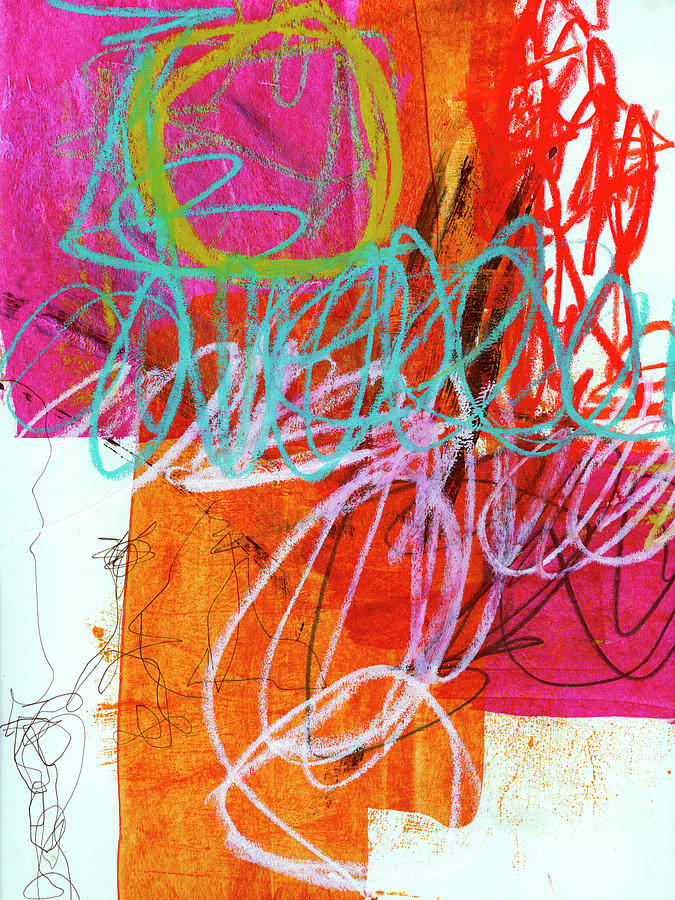 Jane Davies Painting - Crayon Scribble #7 by Jane Davies