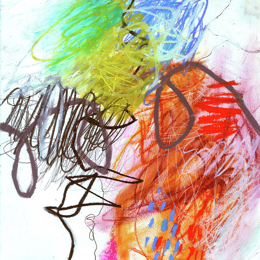 Jane Davies Painting - Crayon Scribble#2 by Jane Davies