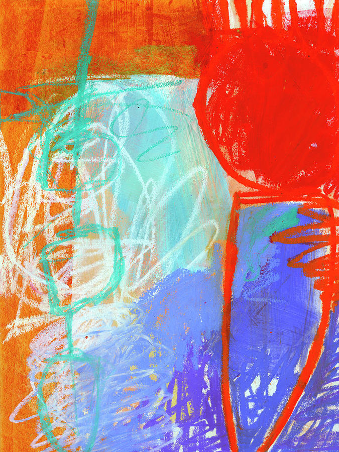 Crayon Scribble#6 Painting by Jane Davies