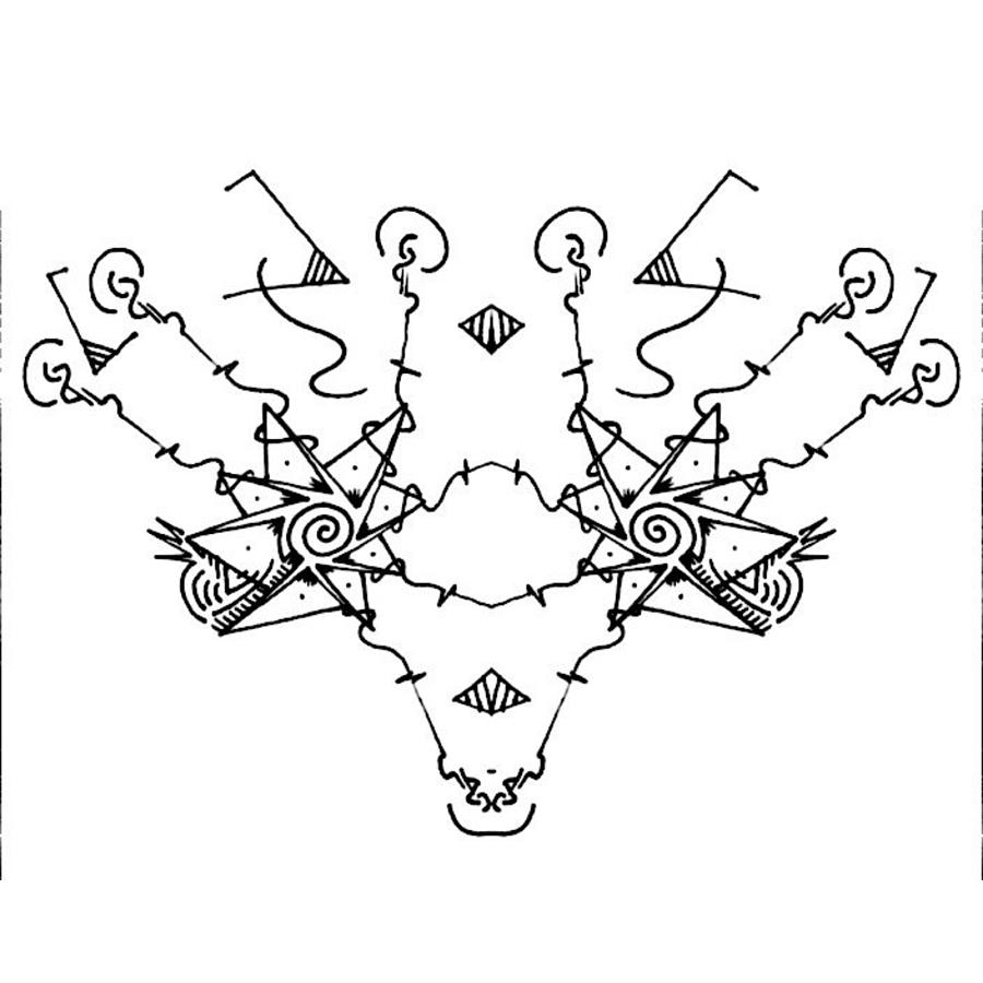 Crazed Reindeer  Drawing by Daniel Rustad