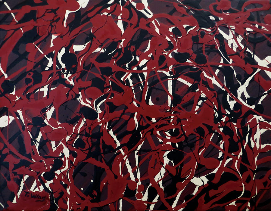 Crazy About Red Painting by Teresa Wing